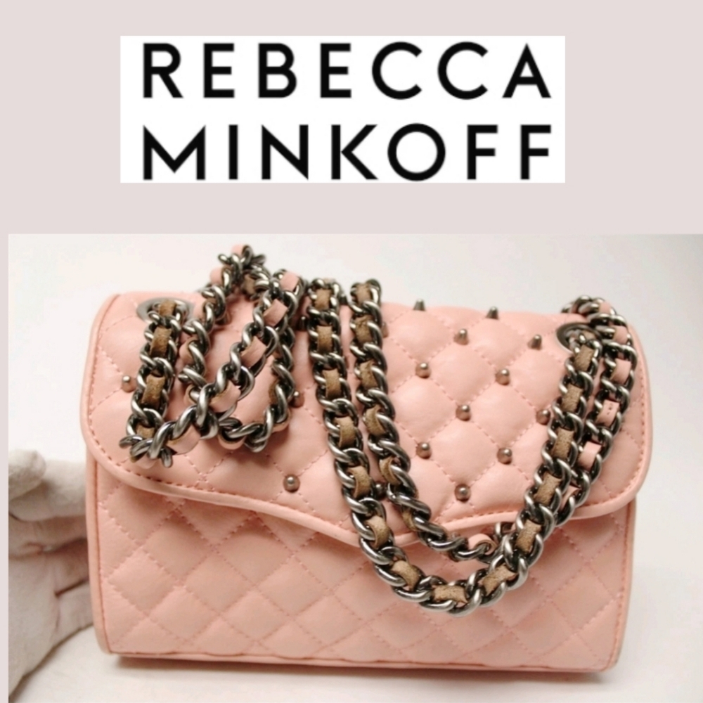 Rebecca Minkoff Studded Leather Crossbody Shoulder Bag Excellent‼️